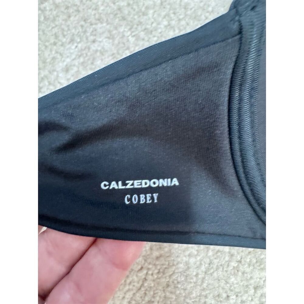 NWT Calzedonia Women's Black Bikini Set L Padded Top Adjustable Straps - Picture 4 of 6